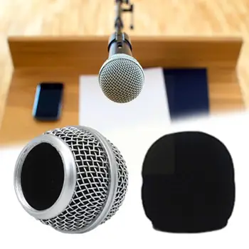 Microfone Substituição Grade do Microfone Microfone de Cabeça Grill Montagem de Cabeça com Fio Microfone sem Fio de Acesso Para SM58 Para o Shure Beta H6L6
