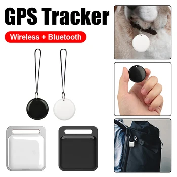 Mini Rastreador GPS Bluetooth 5.0 Anti-Dispositivo Perdido Round Square Anti-Dispositivo Perdido animal de Estimação Saco de Crianças Carteira de Rastreamento Inteligente Finder Localizador de
