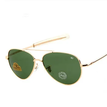 2020 Novas MILITARES do Exército MacArthur Aviação Estilo AO Geral, Óculos de sol Americana de Óptica de Vidro da Lente de Homens de Óculos de Sol Oculos De Sol