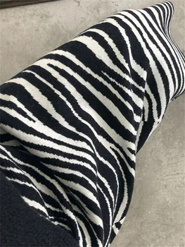 Mulheres Midi Malha Saia De Zebra Stripe Cintura Alta Vintage Saia Plissada Bodycon Reta Lápis Animal Print Saia De Senhoras Feminino