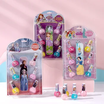 Disney meninas congelados Unha polonês Conjunto Princess Cosméticos Jogar a Casa de Brinquedo de esmaltes princesa Moda Brinquedos de presente