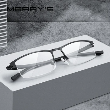 MERRYS DESIGN Homens de Liga de Titânio Óculos de Armação TR90 Pernas Miopia Prescrição de Homens, Óculos de Quadros Estilo de Negócios S2225