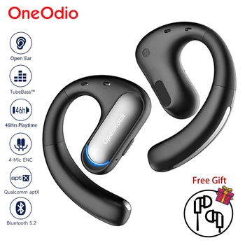 Oneodio OpenRock Pro Aberto de Ouvido Fones de ouvido sem Fio de Esportes de Condução Aérea de Baixo Fones de ouvido Bluetooth 5.2 Fones de ouvido TWS Com 4 Mic ENC