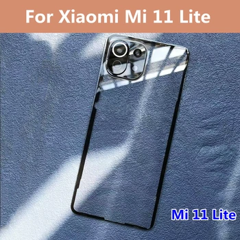 Para Xiaomi Mi 11 Lite Volta Tampa de Vidro do Painel Porta Traseira de Habitação de Caso Com a Lente da Câmera Para o Xiaomi Mi11 Lite 4G 5G Tampa da Bateria