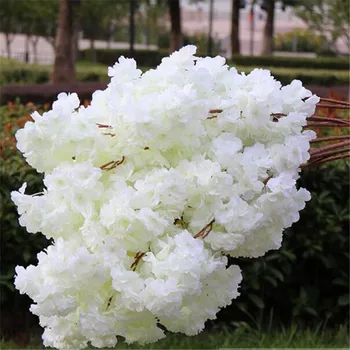 18pcs Artificial Flor de Cerejeira Ramo Falso Sakura Flor da Haste mais cabeças de flores de 12 Cores para Casamento Decoração da Árvore de Sakura