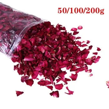50/100/200g Pétalas de Rosa Secas Natural Seco Pétala de Flor Spa Clareamento do Banho de Chuveiro