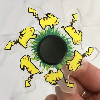 Anime Pokémon Pikachu Engraçado Novo Lutando contra Tops Fidget Brinquedos de Descompressão de plástico Rodar pião Giratório Kawaii Presente Execução