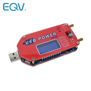 EQV DP3A display Digital USB ajustável módulo de potência DC 1-30 15W QC 2.0 3.0 FCP carga Rápida de laboratório fonte de alimentação do regulador