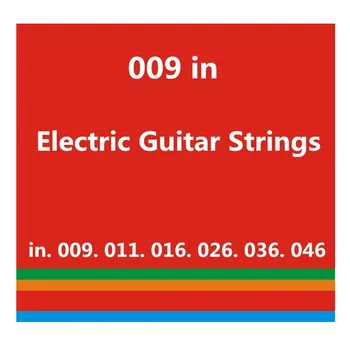 5Sets .009-.046 Elétrico de Cordas de Guitarra Instrumentos Musicais Acessórios Super Leve Guitarra Peças Atacado