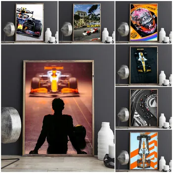 2022 F1 Racing Cartaz de Fórmula 1, Automobilismo de Lona de crianças quarto Impressão de Arte de Parede da Sala de Casa Decoração do Carro de Impressão Presentes Casa Decoração