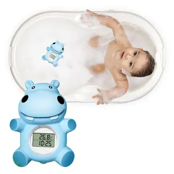 Hipopótamo Bebê Banheira Termômetro De Banheira De Bebê Termômetro Flutuante Brinquedo Digital Do Bebê Água Termômetro Infantil Bathtoy Com Temporizador De Hipona