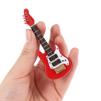 1:12 Casa de bonecas em Miniatura de Música para Guitarra Eléctrica para Crianças Brinquedo do Musical do Casa Decoração