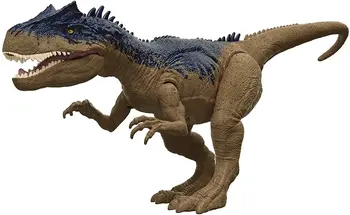 100% Original Jurassic Mundo de Som de Rugido Ataque Allosaurus Dinossauro Figura de Ação de Brinquedos para Meninos de Marca Top de Natal, Presente de Aniversário