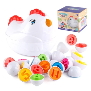 Bebê De Aprendizagem, Brinquedo Educativo Ovo De Galinha Jogos De Forma Correspondente Triagem Brinquedos Montessori Ovos De Brinquedos Para As Crianças Menores De 2 De 3 A 4 Anos