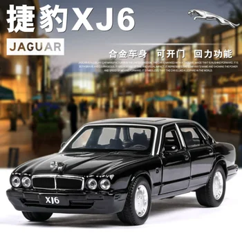 1:36 Jaguar XJ6 Clássico da Liga de Auto Modelo de Carro Diecasts Veículo Brinquedos com tração Traseira Rodas Metak Carro de Brinquedo para as Crianças Presentes A210
