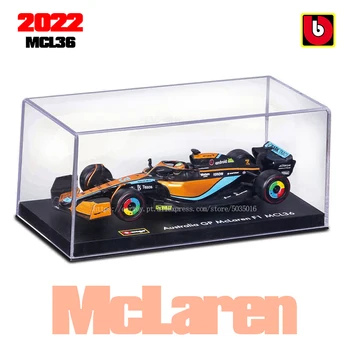 Bburago 1:43 2022 #4 Lando Norris McLaren F1 Team MCL36 #3 Daniel Ricciardo Liga de Brinquedo Modelo de Carro de Fórmula Super Fundido Modelo