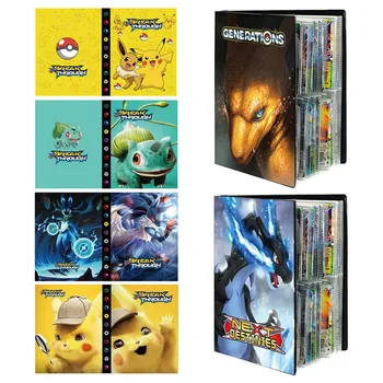 240pcs Treinador de Pokemon do Álbum Livro Jogo Livre Pokémon Cartões de Cartão de Fichário Anime Colecionáveis Titular da Pasta Carregado Lista Crianças Brinquedo de Presente