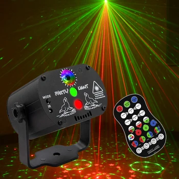 Luzes de discoteca LED RGB da Fase do Laser de Feixe de Luzes de Som Ativado DJ Festa de Luzes Strobe Efeito de Flash do Usb de Alimentação da Lâmpada do Projetor