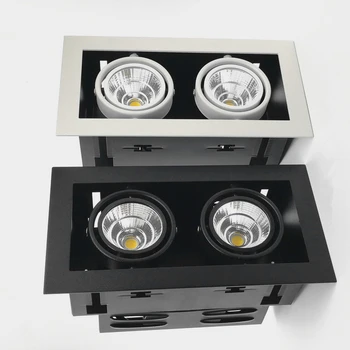 Dimmable Recesso COB Downlights LED 10W 20W CONDUZIU a Luzes do Ponto do Teto de AC85~265V CONDUZIU a Lâmpadas do Teto Quente/Branco Frio Iluminação interna