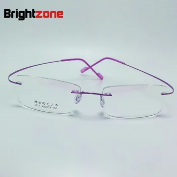 2020 Nova Memória de Liga de Titânio Marca de Óculos de Armação de Óculos de Homens, mulheres sem aro Moldura Miopia de Óculos de grau Oculos de grau
