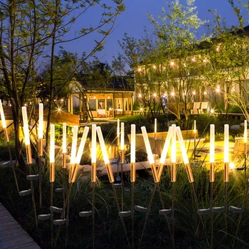 Reed luz solar reed vela forma de luz LED impermeável de poupança de energia durável decorativos gramado do jardim, luzes ao ar livre