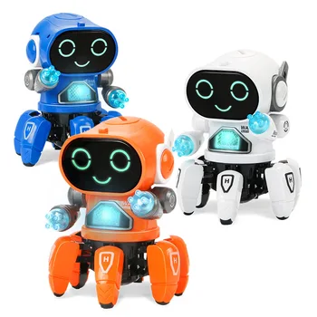 Dança do Robô Elétrica animal de Estimação Musical Brilhando Brinquedos 6 Garras Polvo Robô Interativo Educacional Brinquedos de Crianças'sToy Dom Digital de Estimação