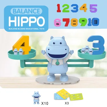 2022 Matemática Às Crianças De Brinquedo Digital Animal Escala De Equilíbrio De Montessori Brinquedos Para Crianças De Balanceamento De Escala Aprendizagem Educacionais Número De Jogo De Tabuleiro