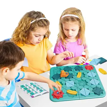 Lógico Estrada Construtor De Jogos Educacionais Lógica Inteligente Jogo De Tabuleiro Para Crianças Com Idades Entre Os 4 E Os 8 4 100 Níveis De Habilidade Desafios De Construção De Brinquedos