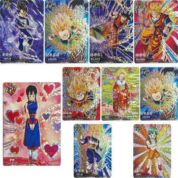 Super Saiyan Dragon Ball Conjunto Completo Kakarotto Personagens De Anime Bronzeamento Coleção De Cartão Flash Do Cartoon Brinquedo De Natal, Presente De Aniversário