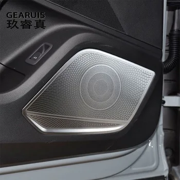 Para a Audi Q2 Q2l 2017-2022 Porta do Carro do Painel de Altifalante Almofada de Áudio Estéreo amplificador de alto-Falante Tampa do Quadro de Acessórios de decoração Adesivo