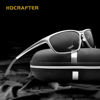 HDCRAFTER Magnésio de Alumínio de Homens, Óculos de sol Polarizados Condução de Óculos de Sol Mens oculos Masculino Óculos Acessórios