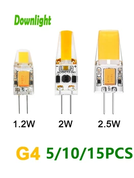 Produto novo LED de sílica gel Mini G4 lâmpada AC/DC12V COB luz branca morna sem estroboscópica substituição da lâmpada de halogéneo de 20W