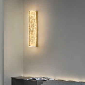 High-end de luz de luxo lâmpada de parede da sala de estar designer de fundo cobre quarto de cabeceira de parede de luz