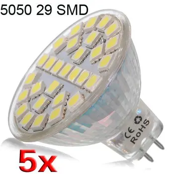 5 X MR16 29 DE LED 5050 SMD 5W blanc pur Lugar ampola lampe 220v Blanc Chaud Projecteur Lampe Ampola led spotlight