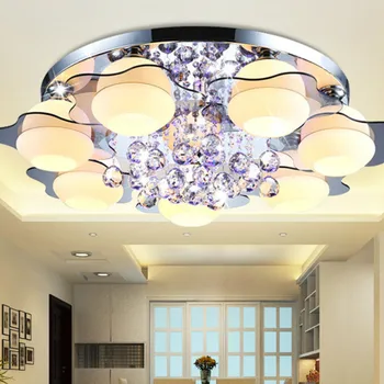 Europeus e Americanos personalidade sala de jantar, sala de estar moderna sala de estar criativo de cristal quarto LED lâmpada de teto LX111106