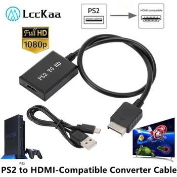 1080P PS2 para HDMI Cabo PS2 para HDMI Adaptador de Playstation 2 HDMI Conversor Suporta Todos os PS2 Modos de Visualização para PC Monitor HDTV