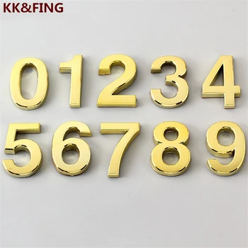 KK&FING Digital Número de Porta Placa de Ouro de Hotel Número da Casa, Número da Sala de Placa de Sinalização de Identificação do Apartamento de Sinalização Digital