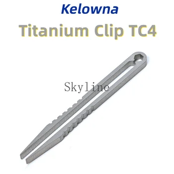 【Em Stock】Kelowna liga de Titânio Liga de Pinças Exterior EDC Gadgets Mini Clipes de Metal TC4 Material