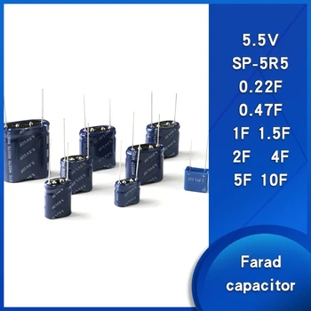 Farad Capacitor 0.22/0.47/1/1.5/2/4/5/10F 5.5 V Combinação Supercapacitor