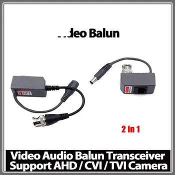 5 par 2 em 1 CCTV Câmera de Vídeo Balun Transceptor Conector BNC UTP RJ45 Vídeo e Energia através de cabos CAT5/5E/6 Cabo de Segurança