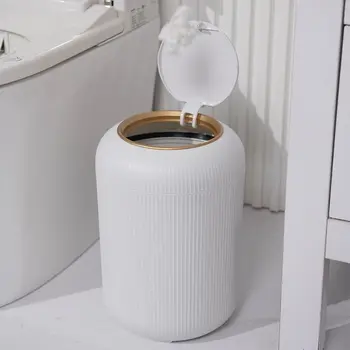 O Nordic light de luxo, o lixo pode criativa de casa, quarto de imprensa-tipo de lixo armazenamento balde de banho cesta de papel de organizar acessórios