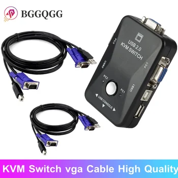 BGGQGG KVM Switch Cabo vga USB 2.0 vga splitter Caixa para Chave USB teclado mouse monitor usb adaptador de opção de Impressora de Alta Qualidade