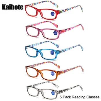 KBT 5 Pares de Anti Luz Azul Óculos de Leitura de um Monte de Homens, Mulheres da Moda Pequena Armação de Óculos para Presbiopia Computador Unisex