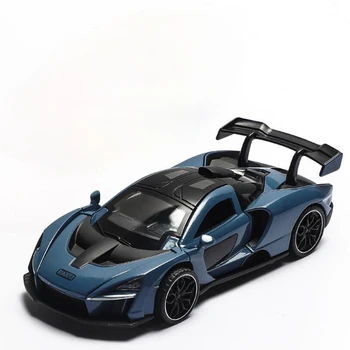 1:32 McLaren De Senna Liga De Desportos De Carro De Metal Modelo De Carro De Som E Luz De Puxar De Volta O Brinquedo Modelo De Carro De Carros De Brinquedo De Presente A288