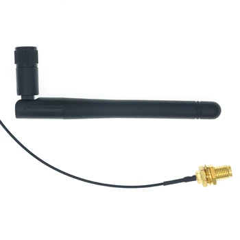 2.4 G antena dobrado Bluetooth wi-fi módulo ZigBee antena SMA para IPEX alimentador de linha de 2.4 GHz Antena