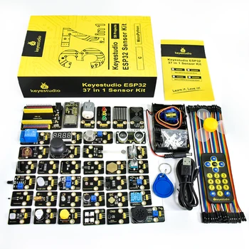 Keyestudio ESP32 RFID 37 em 1 Kit de Sensor com ESP32 Placa De Arduino-TRONCO Eletrônica DIY Kit Para Adultos de Programação(59Projects)