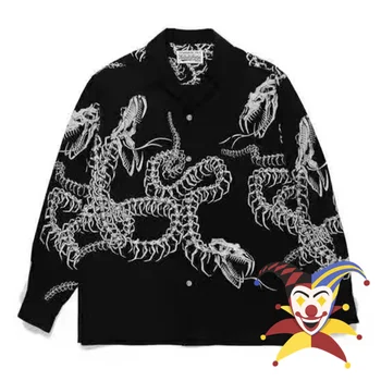 2022aw Tóquio Quilha em Espiral da Serpente MALUCO MARIA Camisa Homens Mulheres Melhor Qualidade MALUCO MARIA Shirts