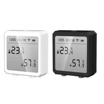 Tuya Smart wi-FI Sensor de Temperatura E Umidade Interior do Higrómetro do Termômetro com Display LCD Suporte de Acessórios