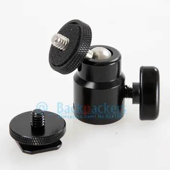 Câmera Mini Tripé Bola de Cabeça ballhead sapata para 1/4 Parafuso de montagem para o flash de luz stand