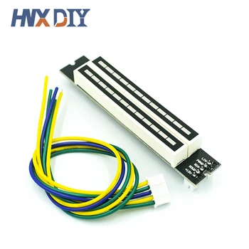 Mini Dual 12 indicador de Nível Medidor de VU Amplificador Estéreo Conselho de luz Ajustável de Velocidade a Bordo Com AGC Modo de KITS Diy